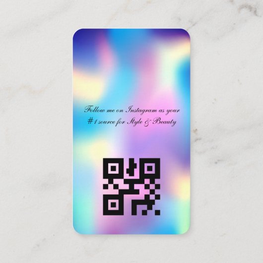 Holografisch ontwerp Visitekaartje (Achterkant)