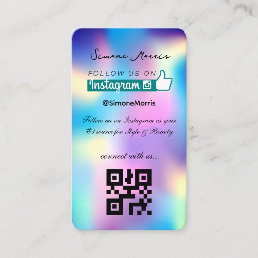 Holografisch ontwerp Visitekaartje (Voorkant)