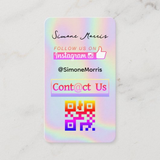 Holografisch ontwerp Visitekaartje (Voorkant)