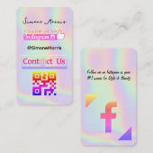 Holografisch ontwerp Visitekaartje (Voorkant / Achterkant)