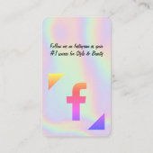 Holografisch ontwerp Visitekaartje (Achterkant)