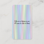 Holografisch ontwerpFoto sociale media QR-code Visitekaartje (Achterkant)