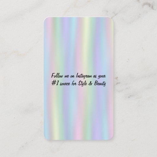 Holografisch ontwerpFoto sociale media QR-code Visitekaartje (Achterkant)