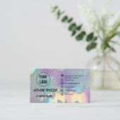 Holografisch opaal visitekaartje (Staand voorkant)