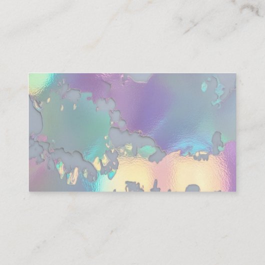 Holografisch opaal visitekaartje (Achterkant)