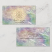 Holografisch opal Gold Lotus Confetti Yoga I Visitekaartje (Voorkant / Achterkant)