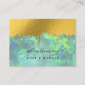 Holografisch opal & Gold Makeup kunstenaar Beauty  Visitekaartje (Voorkant)
