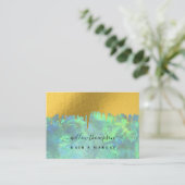 Holografisch opal & Gold Makeup kunstenaar Beauty  Visitekaartje (Staand voorkant)