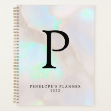 Holografisch Opal Iridiserend Monogram Chic