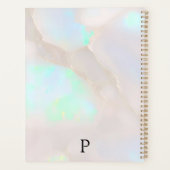Holografisch Opal Iridiserend Monogram Chic Planner (Achterkant)