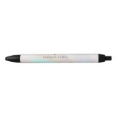 Holografisch Opal Iridiserend Monogram Chic Zwarte Inkt Pen (Voorkant)