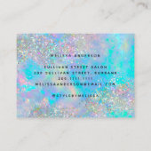 Holografisch opal steen Glitter Visitekaartje (Achterkant)