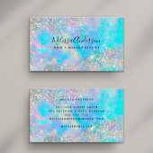 Holografisch opal steen Glitter Visitekaartje