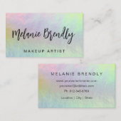 Holografisch Opal Stone Minimalistisch Visitekaart Visitekaartje (Voorkant / Achterkant)