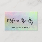 Holografisch Opal Stone Minimalistisch Visitekaart Visitekaartje (Voorkant)