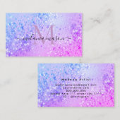 Holografisch Paars glanzend glitter Makeup artiest Visitekaartje (Voorkant / Achterkant)