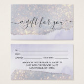 Holografisch Paars Glitter Luxe Gift Kaart (Voorkant /achterkant)