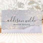 Holografisch Paars glitter Luxe glam Iridescent QR Visitekaartje