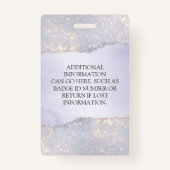 Holografisch Paars Glitter Luxury Glam Business ID Badge (Achterkant)