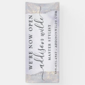 Holografisch Paars Glitter Luxury Glam Business Spandoek (Verticaal)