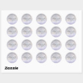Holografisch Paars Glitter Luxury Glam Dank u Ronde Sticker (Vel)