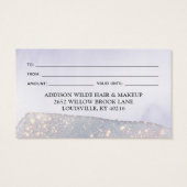 Holografisch Paars Glitter Luxury Glam Gift Kaart (Achterkant)