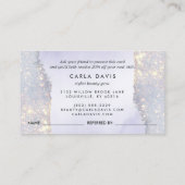 Holografisch Paars Glitter Luxury Glam Iridescent Aanbevelingskaartje (Achterkant)