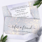 Holografisch Paars Glitter Luxury Glam Iridescent Aanbevelingskaartje