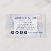 Holografisch Paars Glitter Luxury Glam Iridescent Afsprakenkaartje (Achterkant)