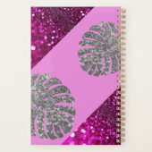 Holografisch Paars Glitter Luxury Glam Planner (Achterkant)