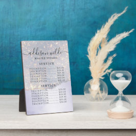 Holografisch Paars Glitter Luxury Glam Price List Fotoplaat