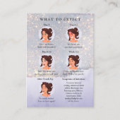 Holografisch Paars Glitter Luxury PMU Aftercare Visitekaartje (Voorkant)