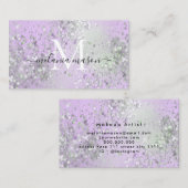 Holografisch Paars met reserveglitter Makeup Visitekaartje (Voorkant / Achterkant)