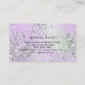 Holografisch Paars met reserveglitter Makeup Visitekaartje (Achterkant)