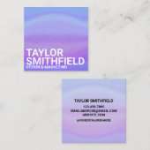 Holografisch Paarse kleurenverschuiving Vierkante Visitekaartje (Voorkant / Achterkant)