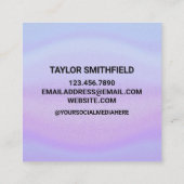 Holografisch Paarse kleurenverschuiving Vierkante Visitekaartje (Achterkant)