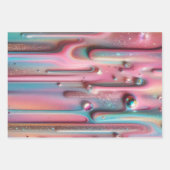 Holografisch parelmoer druppel inpakpapier vel (Voorkant 2)