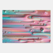 Holografisch parelmoer druppel inpakpapier vel (Voorkant)