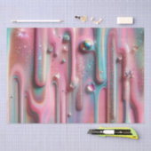 Holografisch parelmoer glanzend druipend tissuepapier (Craft)
