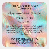 Holografisch Parfum Roller Flesetiket Vierkante Sticker (Voorkant)