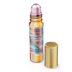 Holografisch parfum-rollerfleslabel vierkante sticker