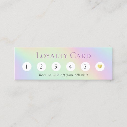 Holografisch pasta 6 Punch Customer Loyalty (Voorkant)
