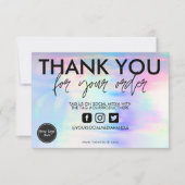 Holografisch pasta Dank u voor mediumtoevoeging (Voorkant)