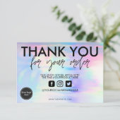 Holografisch pasta Dank u voor mediumtoevoeging (Staand voorkant)