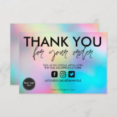 Holografisch pasta Dank u voor mediumtoevoeging (Voorkant / Achterkant)