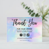 Holografisch pasta Dank u voor mediumtoevoeging (Staand voorkant)