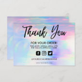 Holografisch pasta Dank u voor mediumtoevoeging (Voorkant / Achterkant)