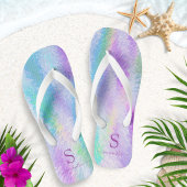 Holografisch pasta, kleurrijk beeld teenslippers