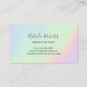 Holografisch pastel Beauty Salon Spa Loyalty (Achterkant)