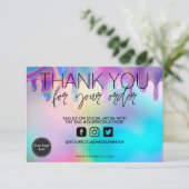 Holografisch pastel Drip Dank u wel Media invoegen (Staand voorkant)